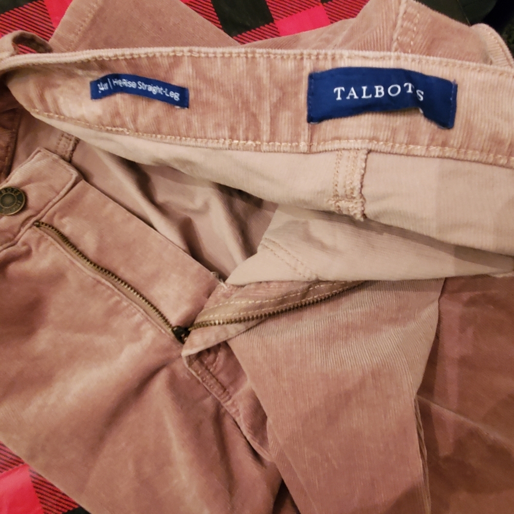 Talbots 14W High Rise Straight Leg Corduroy